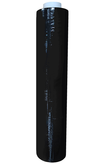 PE-Hand-Stretch-Folie opak-schwarz, 500 mm x 300 m - 23mµ