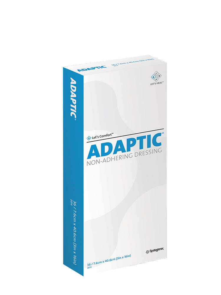 3M™ Adaptic™ Non-adhesive Wound Dressing, 2014, 7.6 cm x 40.6 cm (3 in x 16 in), 36 pieces per pack