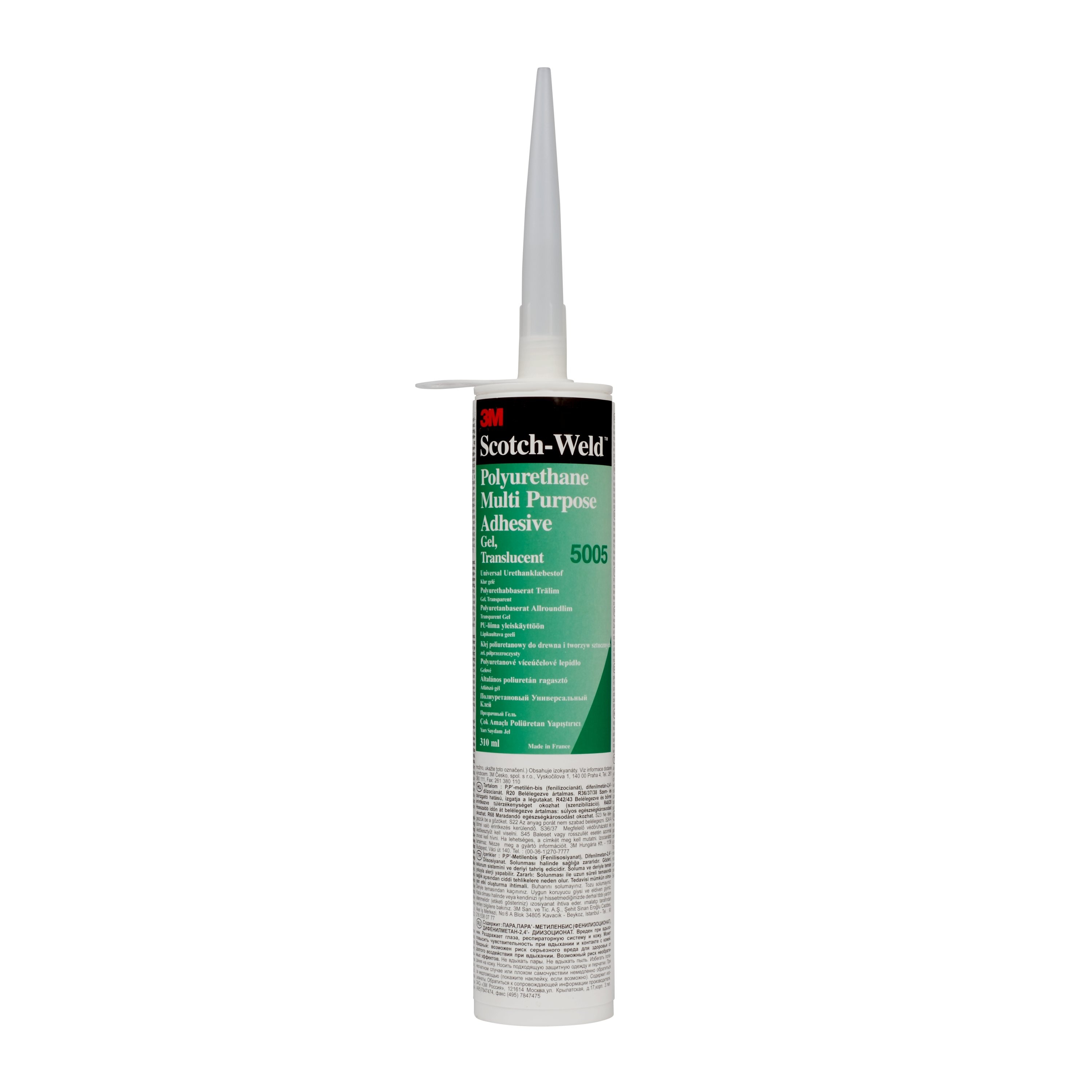 Colle de montage pour bois 3M™ à base de polyuréthane 5005, blanche, 310 ml