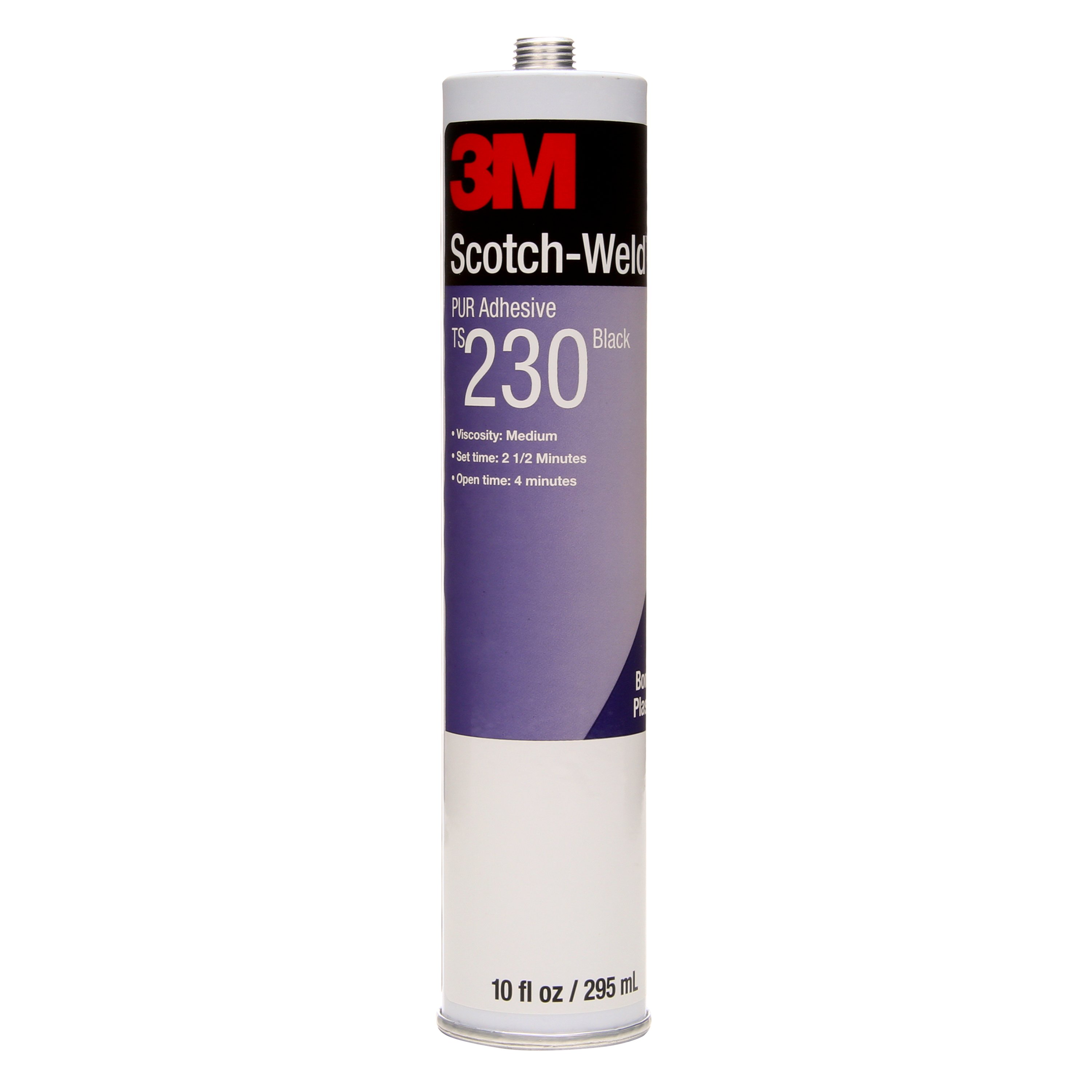 3M™ Scotch-Weld™ Reactive PUR Hot-Melt Adhesive TS230, Black, 295 ml