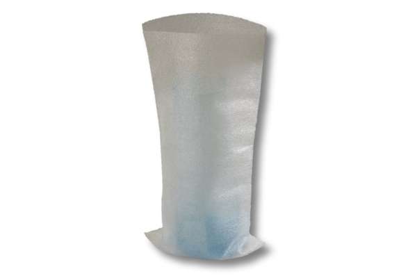Flat pouch made from PE foam film, white, 2 mm foam thickness, 200 x 300 x 2.0 mm