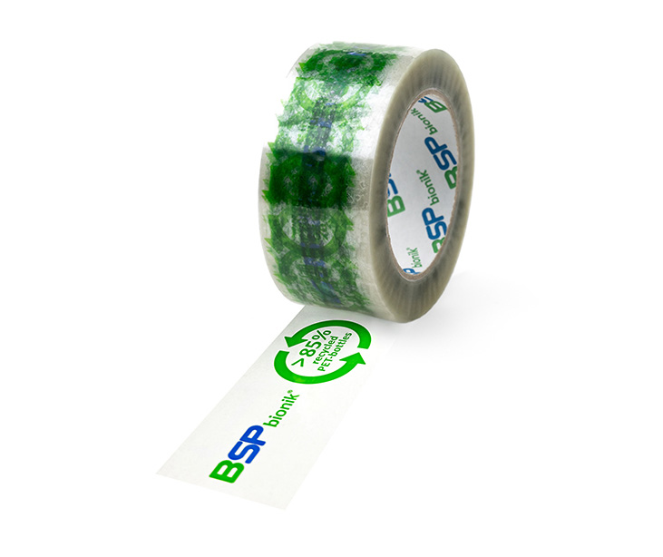 BSP bionik 119 Verpackungsklebeband 50mm x 132m transparent  "Standard Recyclingdruck"