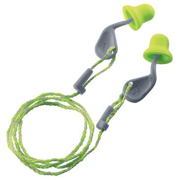 uvex xact-fit 2124001 green earplugs, SNR 26 dB, size M; 50 pairs per box