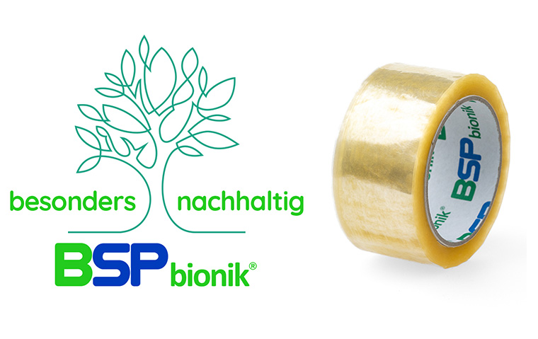 BSP bionik 138+ Verpackungsklebeband 50mm x 66m transparent, ohne Druck