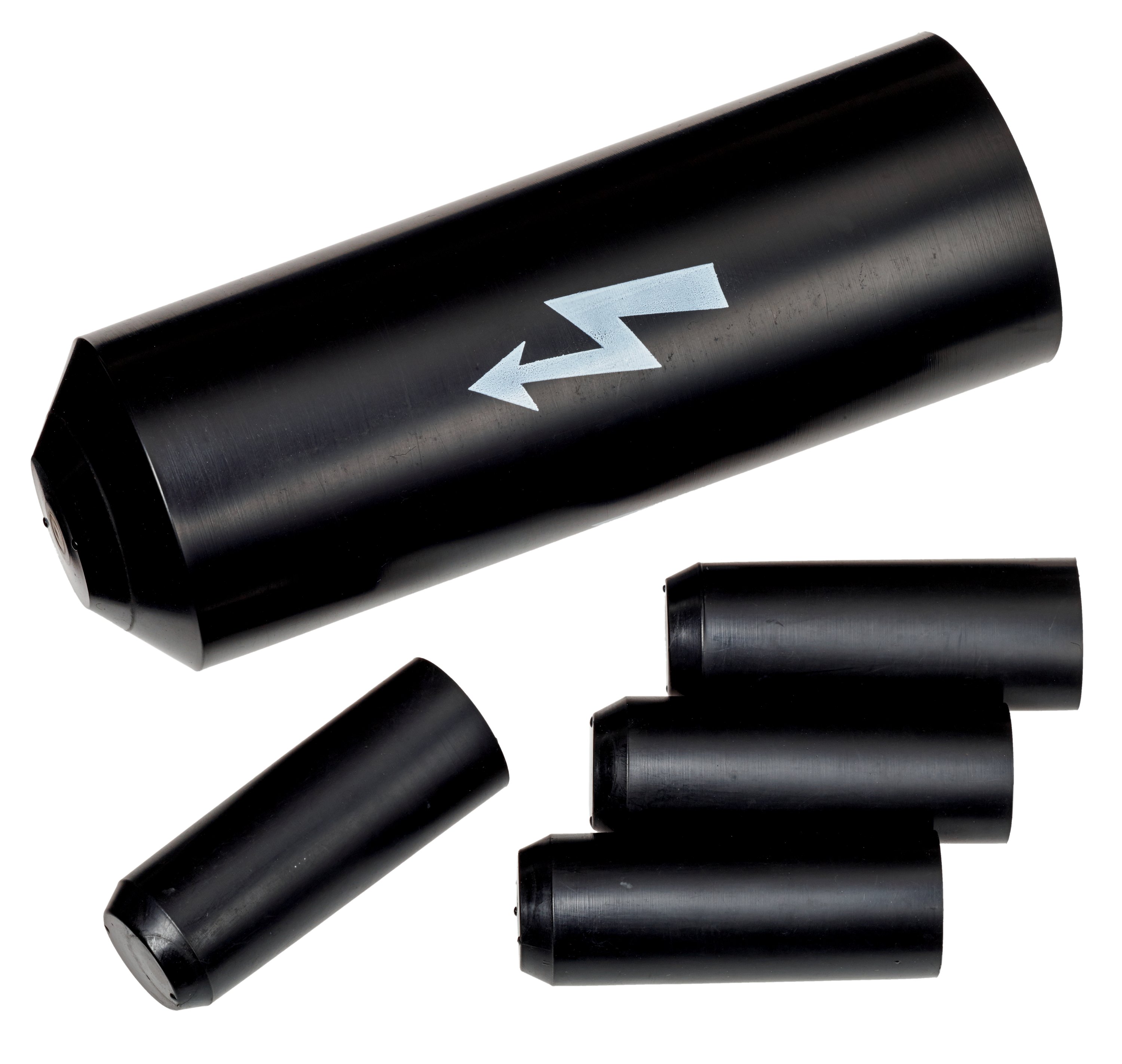 3M™ SKE S/2+3 Warmschrumpf-Spannungsfeste Kabelendgarnitur, Schwarz, 4x 35 - 150 mm²