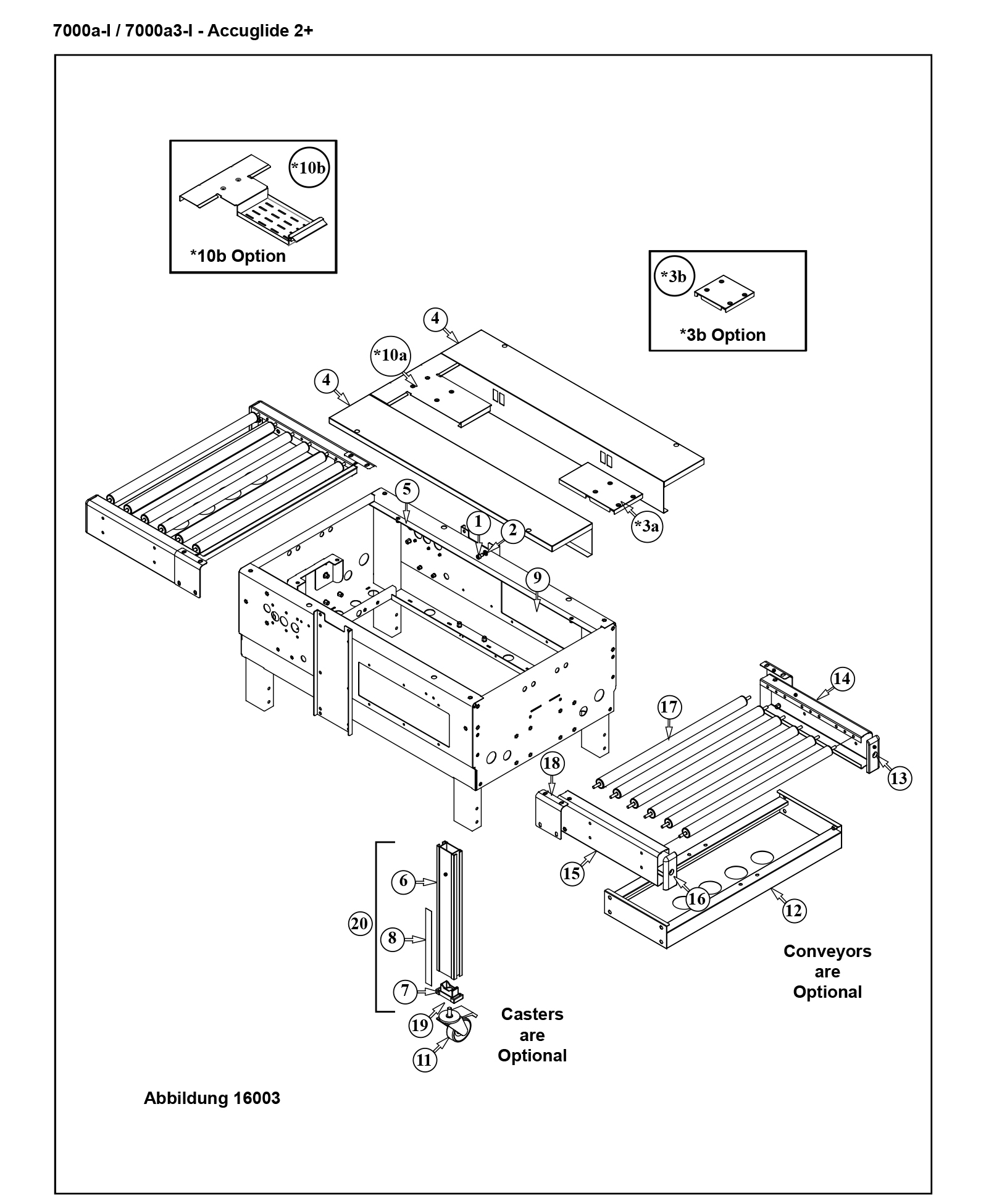 Pièces de rechange de l'illustration n° 16003
