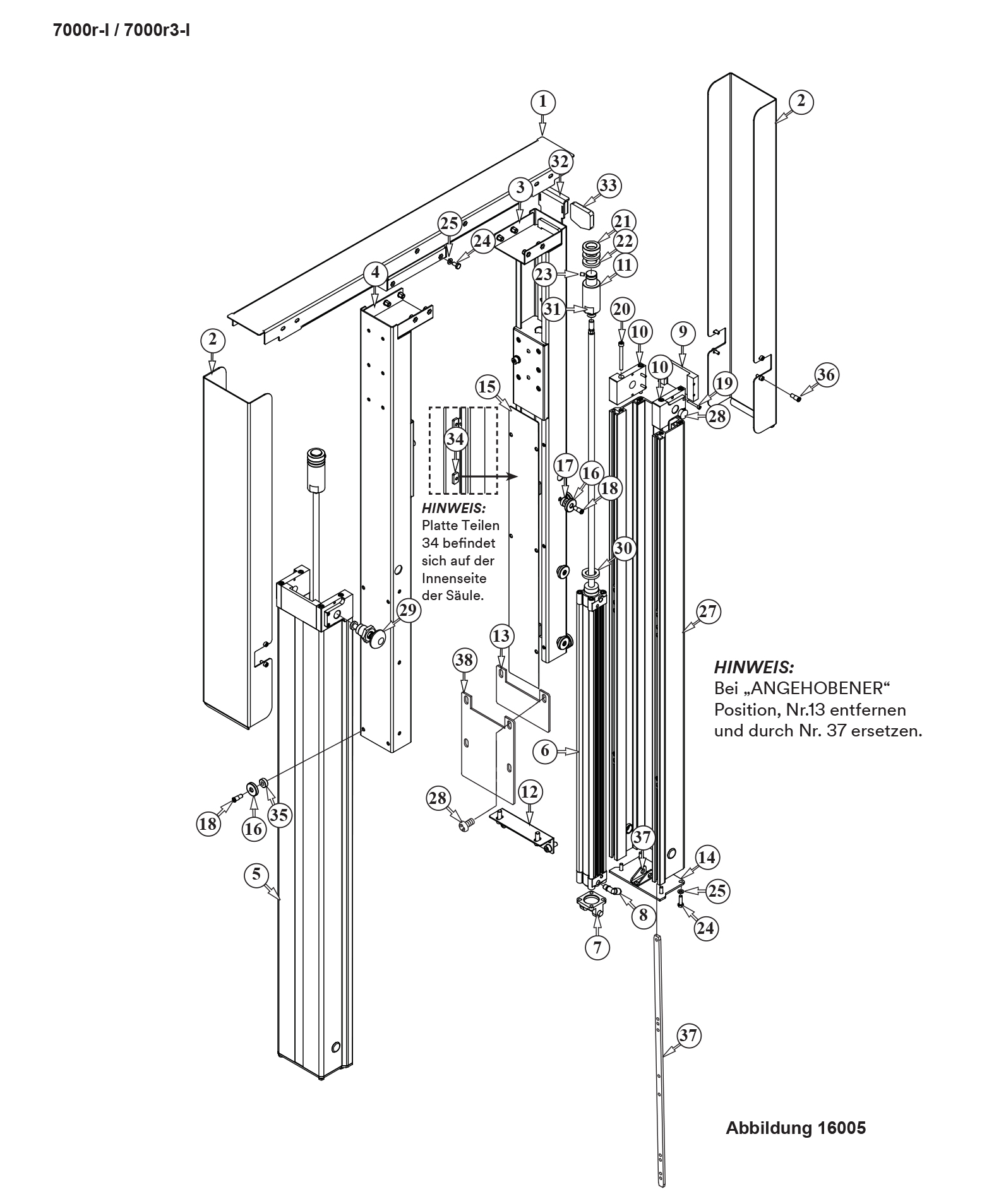 78-8137-8334-3 Sliding column pneumatic cylinder assembly