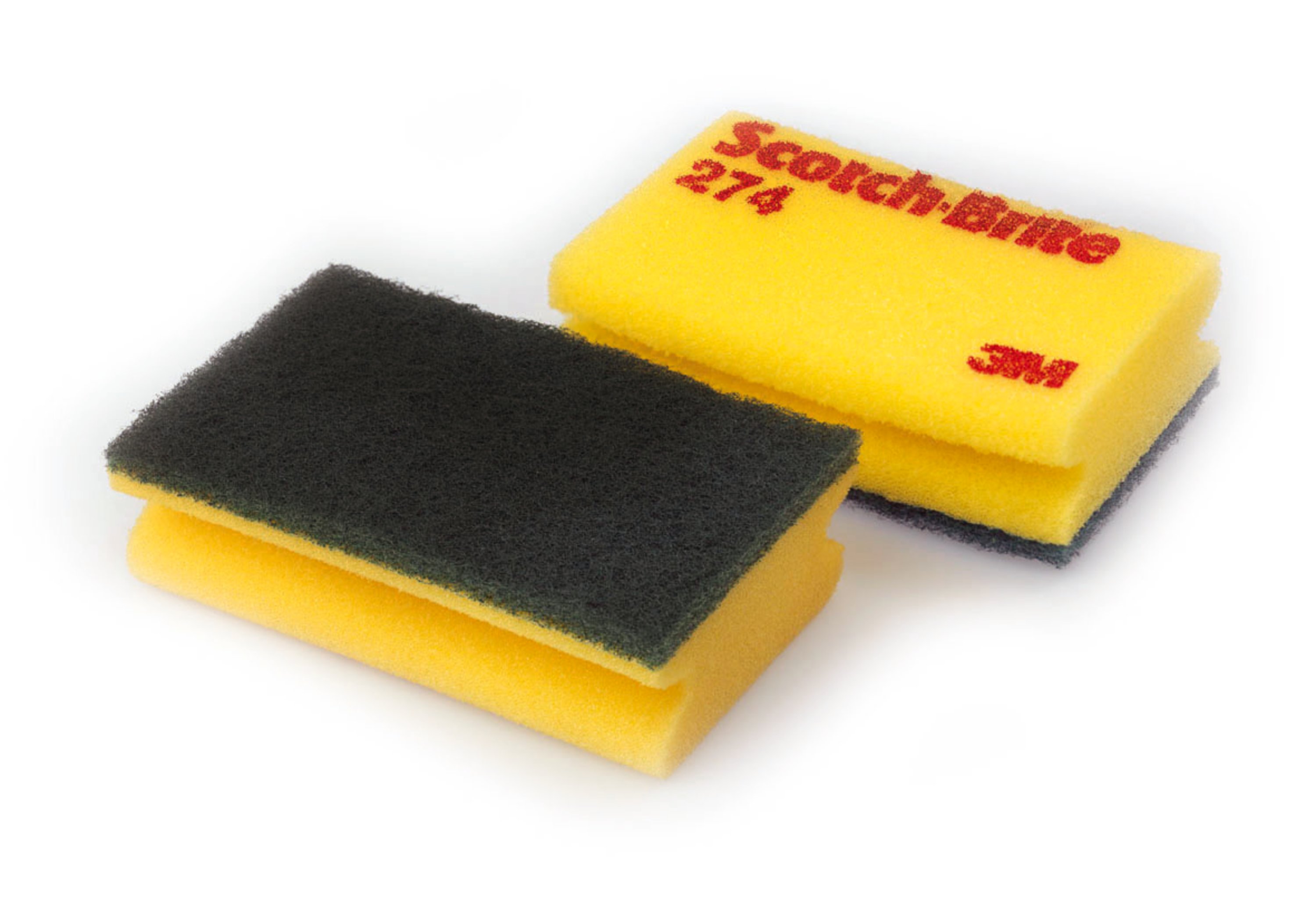 Scotch-Brite™ Sponge 274, Yellow/Green, 95 mm x 158 mm, 10 per pack