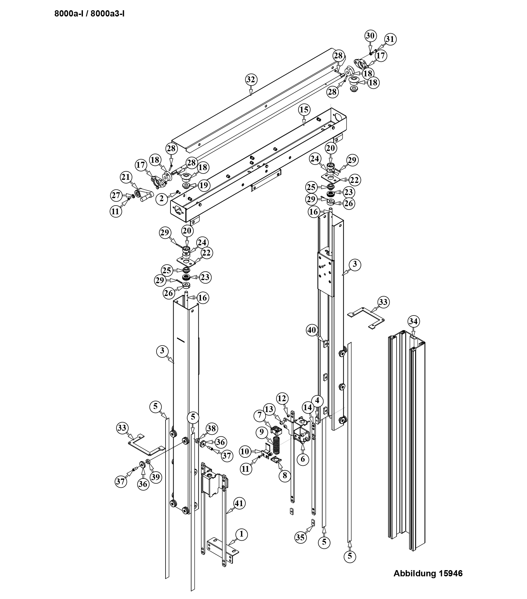 Pièces de rechange de l'illustration n° 15946