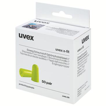 uvex x-fit 2112013 green earplugs, SNR 37 dB, size M, 50 pairs