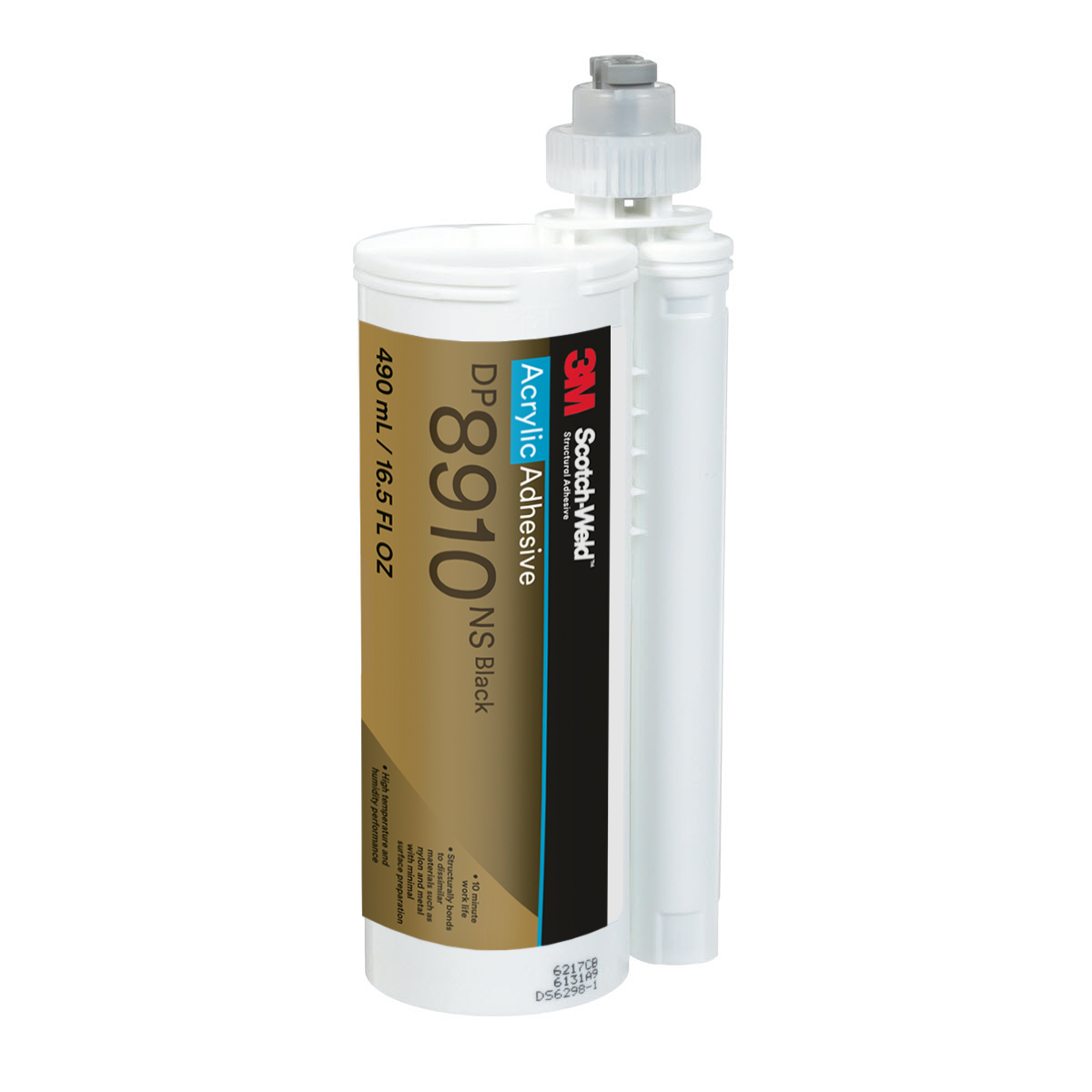 Colle Structurale Acrylique 3M™ Scotch-Weld™ DP8910NS, Noir, 490 ml Duo-Pak