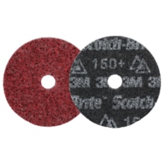 Disque en non-tissé de précision Scotch-Brite™ pour les applications les plus exigeantes, HD-DH, grain moyen 150+, 102 mm x 16 mm, 100 pièces par carton
