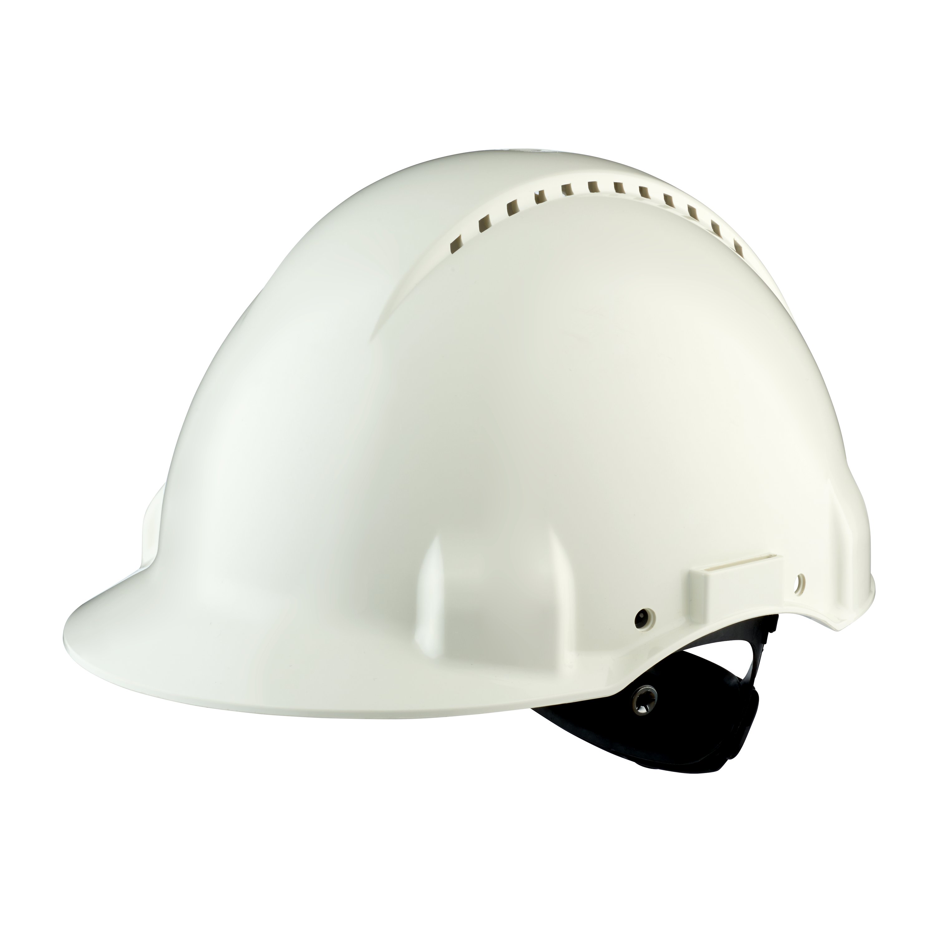 3M™ Safety Helmet, Uvicator, ratchet fastening, ventilated, plastic sweatband, White G3000NUV-VI