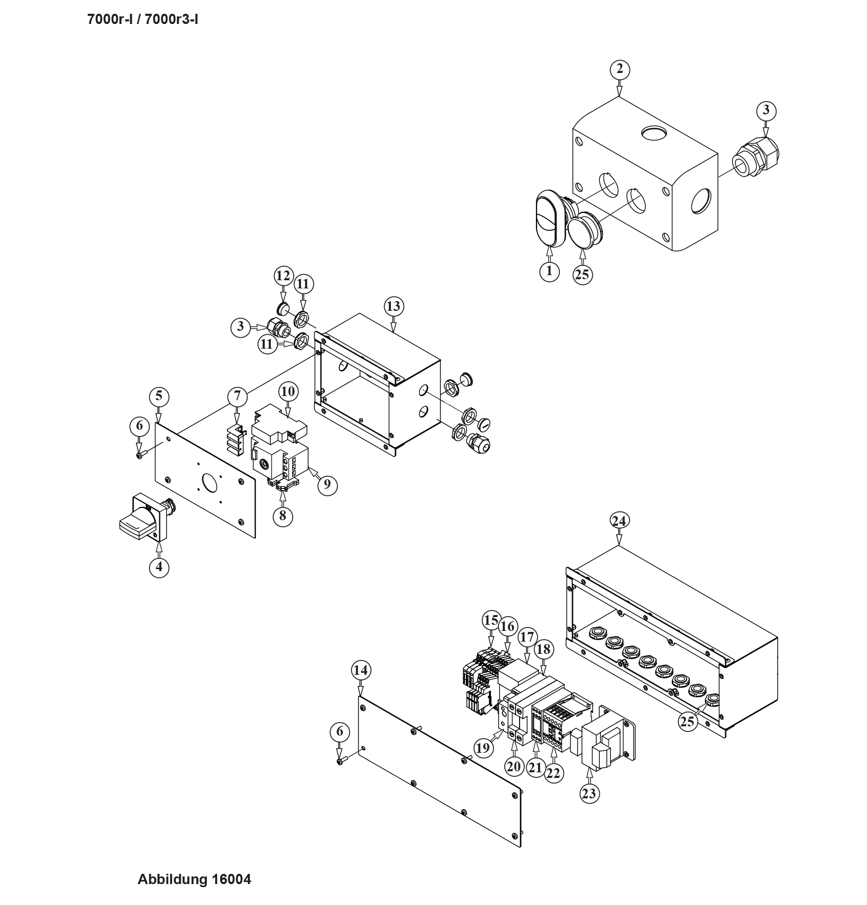 Pièces de rechange de l'illustration n° 16004